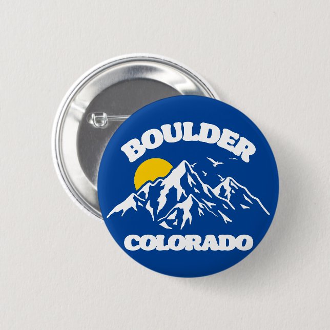 Boulder,Colorado 2 Inch Round Button (Front & Back)