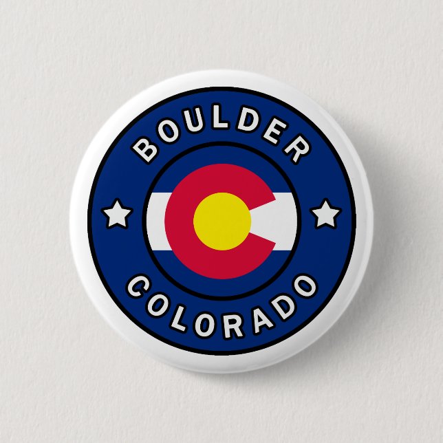Boulder Colorado 2 Inch Round Button (Front)