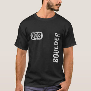 Boulder Colorado 303 Area Code Vintage Retro T-Shirt