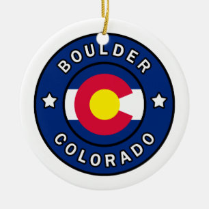 Boulder Colorado Ceramic Ornament