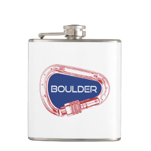 Boulder Colorado Climbing Carabiner Hip Flask