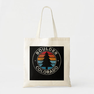 Boulder Colorado CO Vintage Graphic Retro 70s Tote Bag