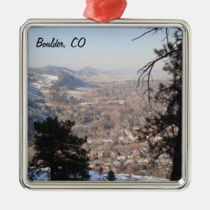 Boulder, Colorado from Above Metal Ornament