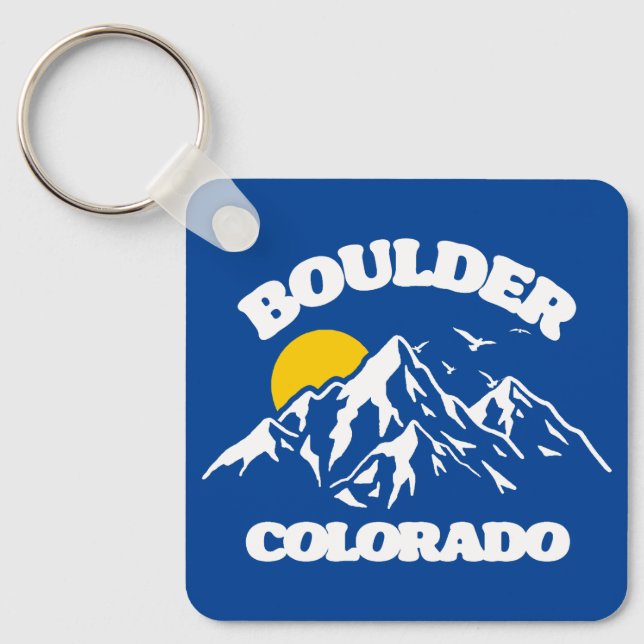 Boulder,Colorado Keychain (Front)