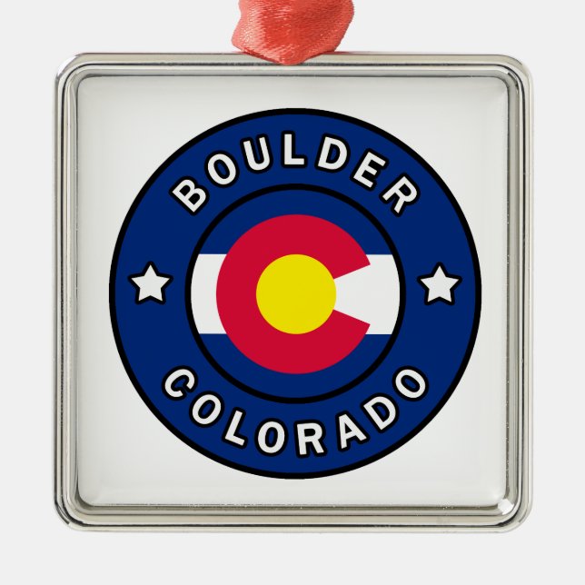 Boulder Colorado Metal Ornament (Front)