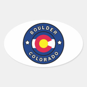 Boulder Colorado Oval Sticker