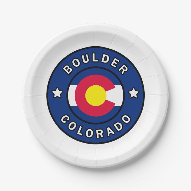 Boulder Colorado Paper Plate (Front)