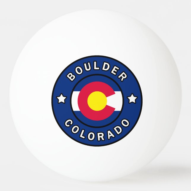 Boulder Colorado Ping Pong Ball (Front)