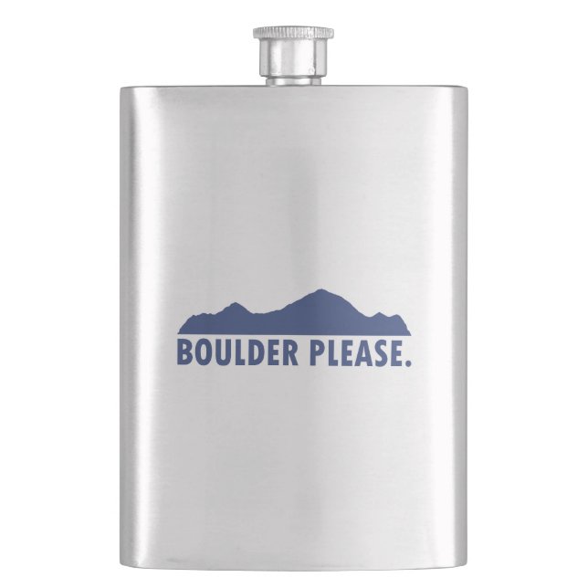 Boulder Colorado Please Hip Flask (Front)