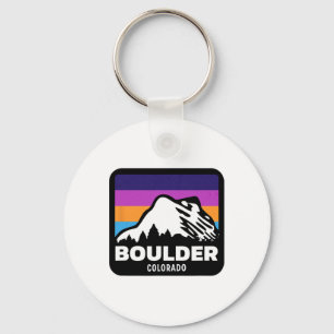 Boulder Colorado Skiing Snowboarding Family Trip 2 Keychain