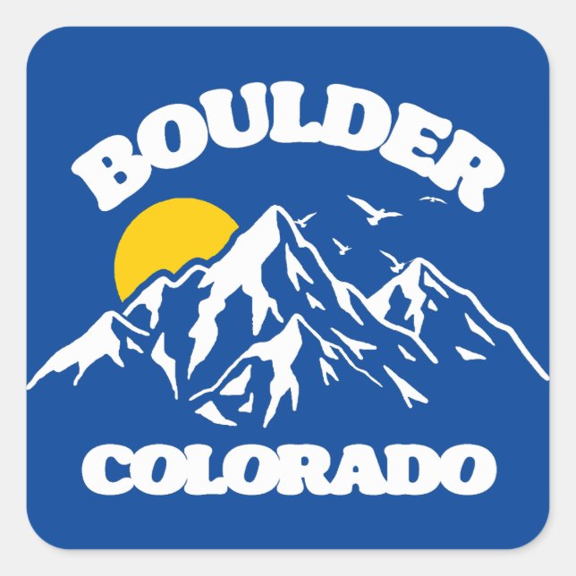 Boulder,Colorado Square Sticker (Front)