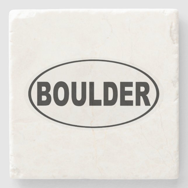 Boulder Colorado Stone Coaster (Front)
