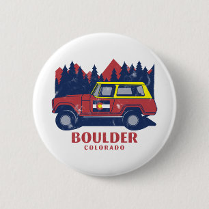 Boulder Colorado Vintage 2 Inch Round Button
