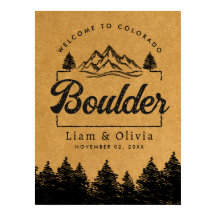 Boulder Colorado Wedding Minimalist Welcome