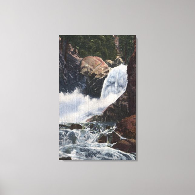 Boulder Falls in Boulder Canyon, Colorado View Canvas Print (Front)