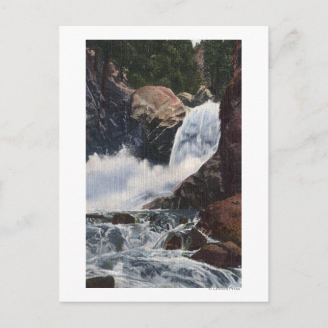 Boulder Falls in Boulder Canyon, Colorado View Postcard (Front)