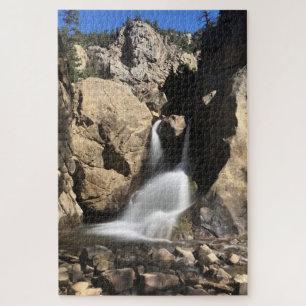 Boulder Falls Majestic Waterfall Jigsaw Puzzle