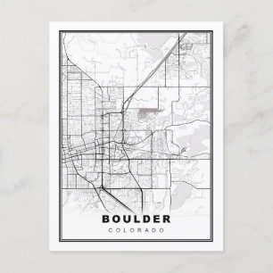 Boulder Map Postcard