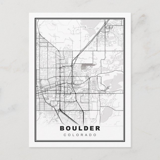 Boulder Map Postcard (Front)