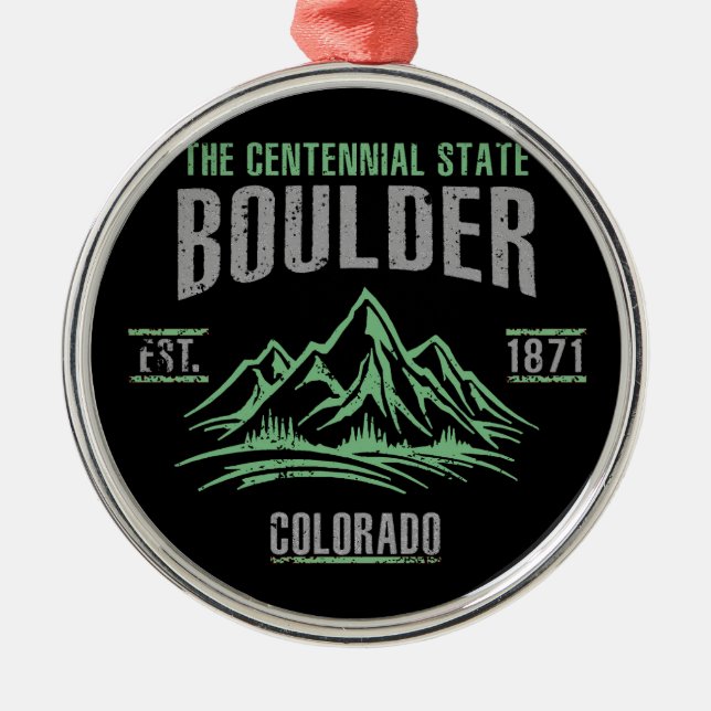 Boulder Metal Ornament (Front)