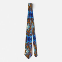 Boulder Opal Gemstone Print Tie