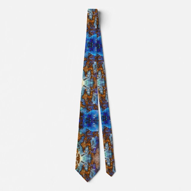 Boulder Opal Gemstone Print Tie (Front)