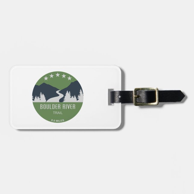Boulder River Trail Washington Luggage Tag (Front Horizontal)