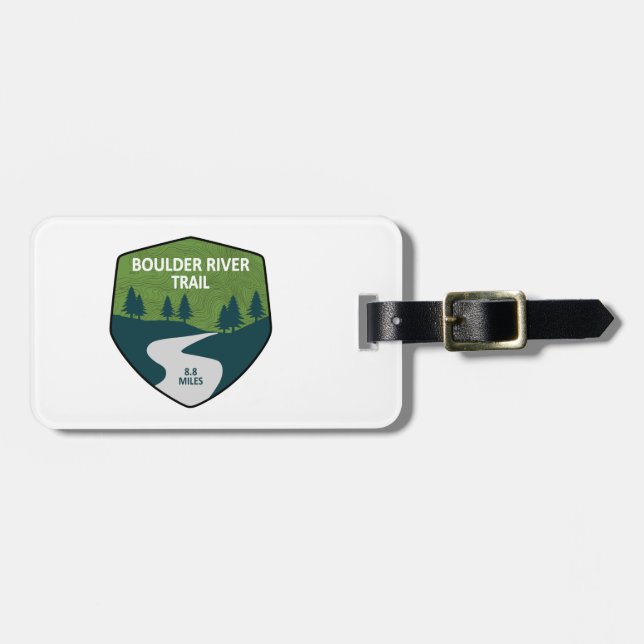 Boulder River Trail Washington Luggage Tag (Front Horizontal)