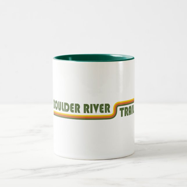 Boulder River Trail Washington Two-Tone Coffee Mug (Center)