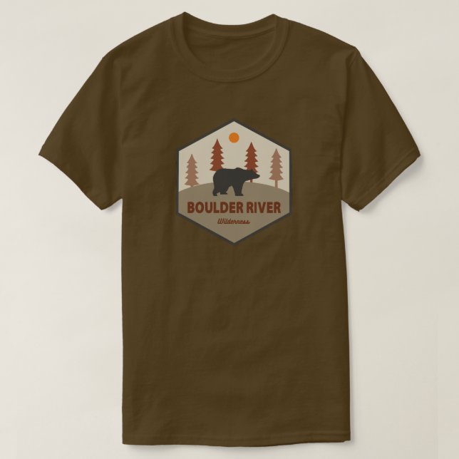 Boulder River Wilderness Washington Bear T-Shirt (Design Front)
