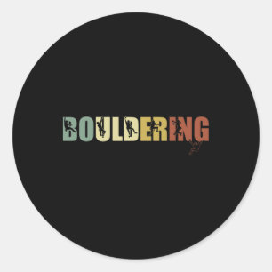 Boulder Sport Climbing And Bouldering  Classic Round Sticker