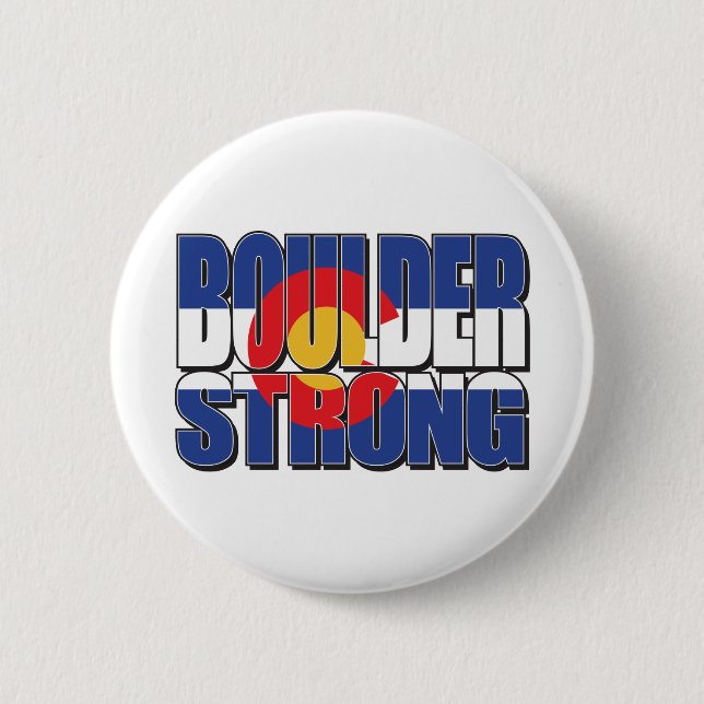 Boulder-Strong 2 Inch Round Button (Front)