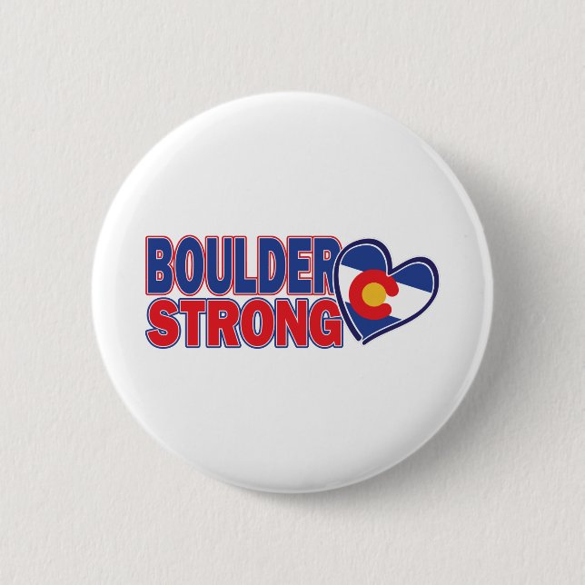 Boulder-Strong-Heart 2 Inch Round Button (Front)