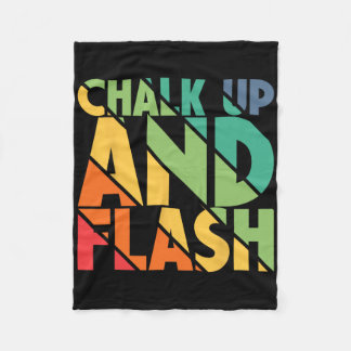 Boulderer Chalk Up And Flash Bouldering _5  Fleece Blanket