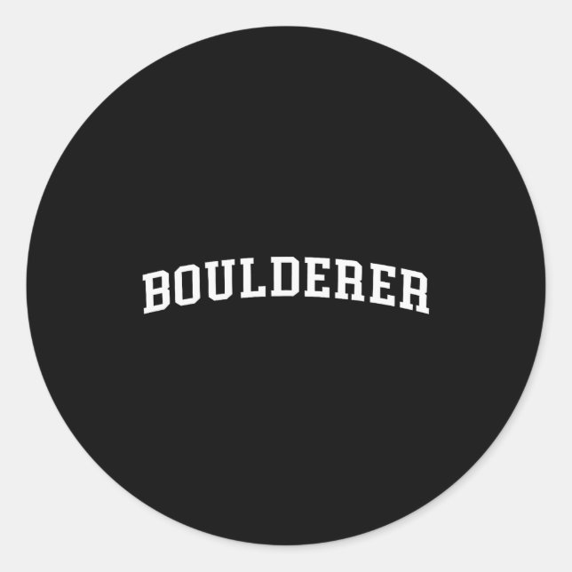 Boulderer  classic round sticker (Front)