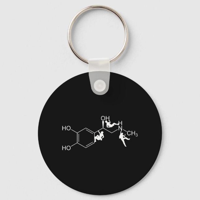 Boulderer & Climbing Adrenaline Formula CHNO Gift  Keychain (Front)