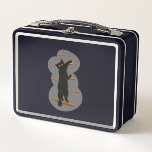 Boulderie de chat noir Métal Lunchbox
