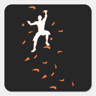 Bouldering Boulder Sport Climbing Wall Square Sticker