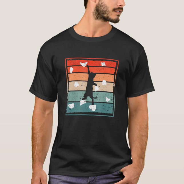 Bouldering Cat Climber Cute Kitten Cats Rock Climb T-Shirt (Front)
