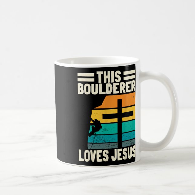Bouldering Christians Climber Boulderer Artificial Coffee Mug (Right)