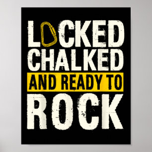 Bouldering Climber Boulderer Artificial Rock Climb Poster