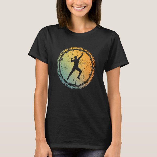 Bouldering Climber Vintage Rock Climbing T-Shirt (Front)
