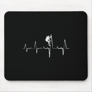 Bouldering Mountain Climbing Heartbeat Mouse Pad