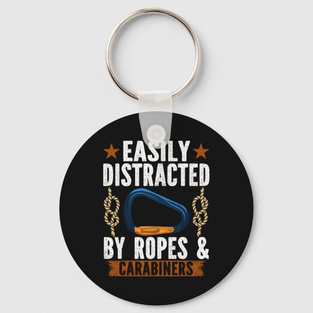 Bouldering Mountain Climbing  Keychain (Front)