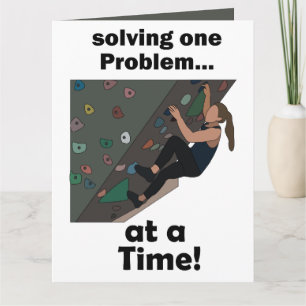 Bouldering Problem Solver Rock Climbing Party Card