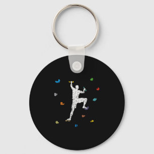 Bouldering Wall Climber Gift Idea Keychain