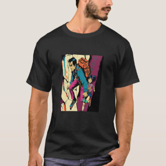 Bouldering Wall Climbing Enthusiasts Retro Indoor T-Shirt