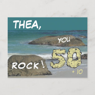 Boulders Beach - 60 Anniversaire, You ROCK - Carte