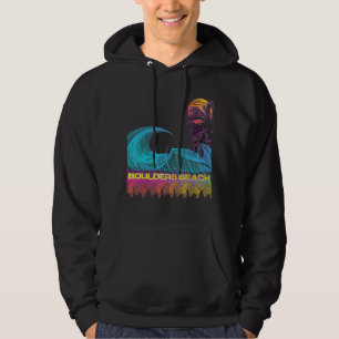 Boulders Beach  Retro 80s Style Vintage Vaporwave  Hoodie