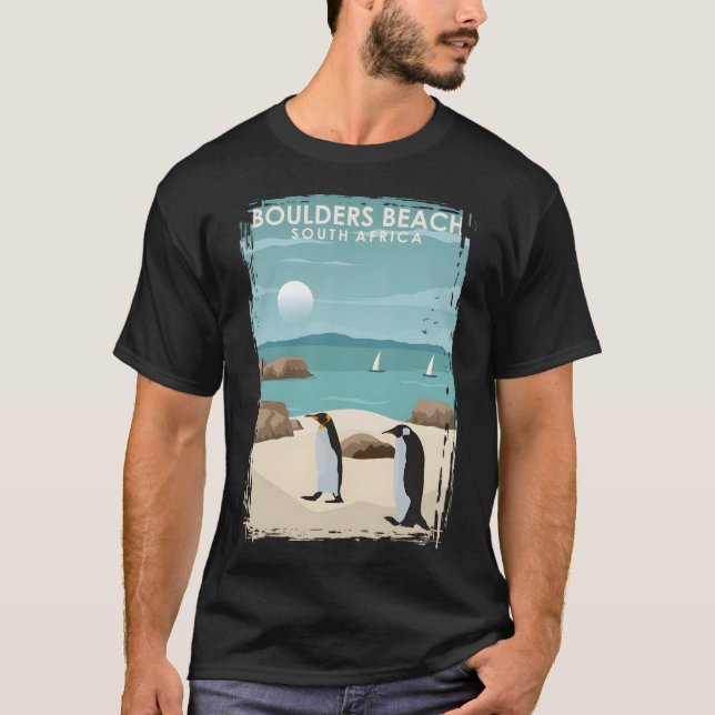 Boulders Beach South Africa Penguin Beach Poster A T-Shirt (Front)